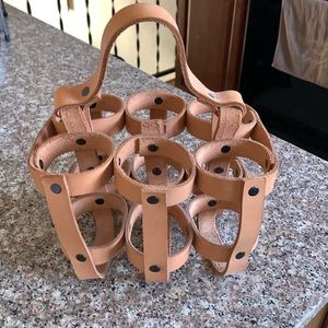 Homemade leather 6 pack bottle holder